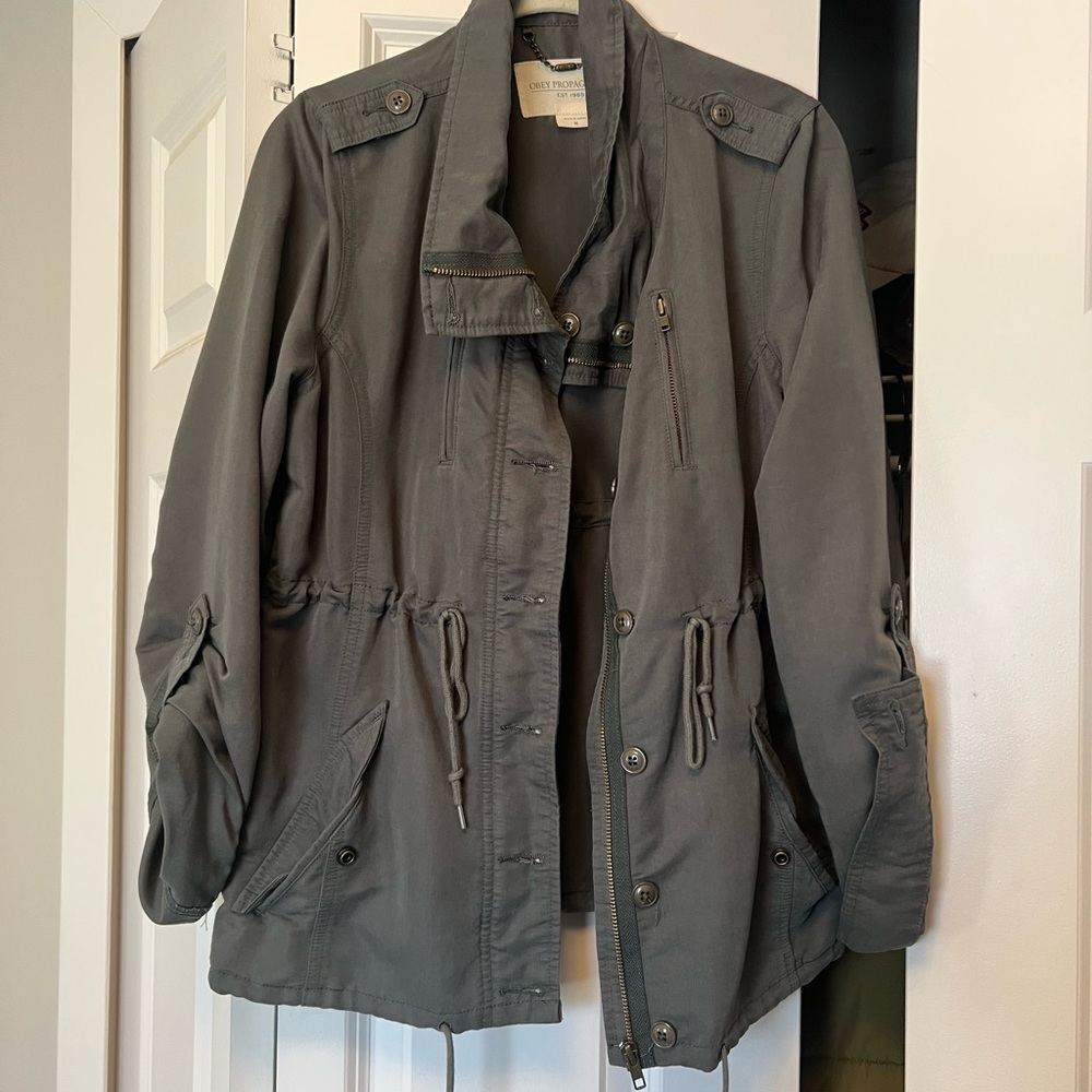 Obey Propaganda Women's Green Jacket